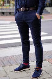 Alberto Rob Slim Fit Chinos - Marine