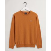 Gant SUPERFINE LAMBSWOOL CREW - DK MUSTARD ORANGE