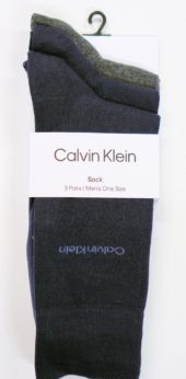 Calvin Klein 3PK. Bomull Sokker One Size Marine og Grå