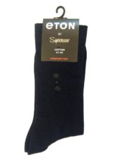 Eton Cotton Small Argyle Comfort top Sokker - Marine