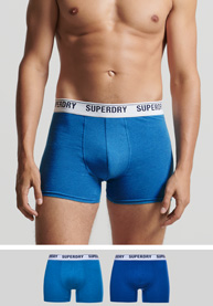 Superdry BOXER MULTI DOUBLE PACK - Mazarine/Electric