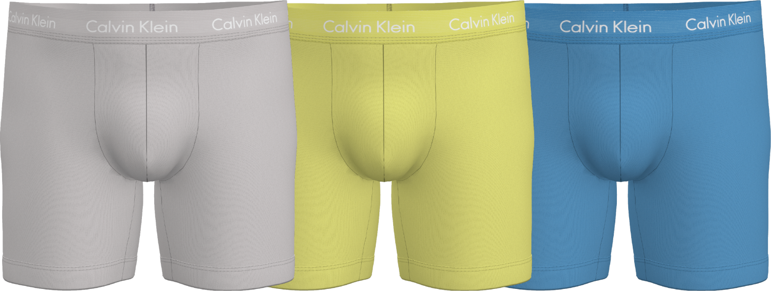 Calvin Klein BOXER BRIEF 3PK OCEAN STORM/LIME/SIGNATURE BLUE