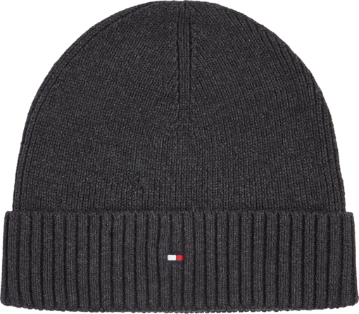 Tommy Hilfiger ESSENTIAL FLAG BEANIE - Charcoal Gray