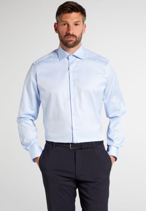 Eterna Cover Shirt Modern Fit  - Lysblå