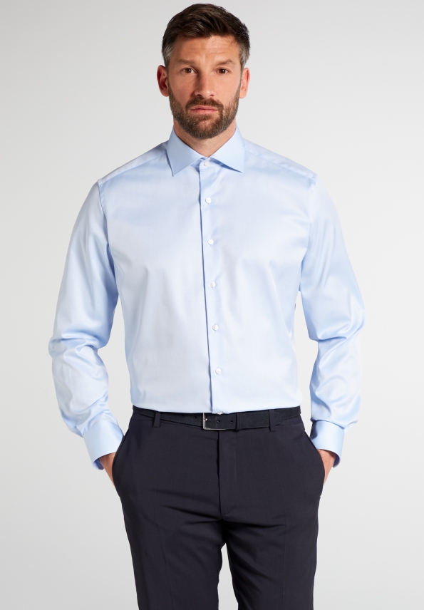 Eterna Cover Shirt Modern Fit  - Lysblå