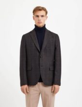 Bertoni Peter 2B Blazer - Rum Brown