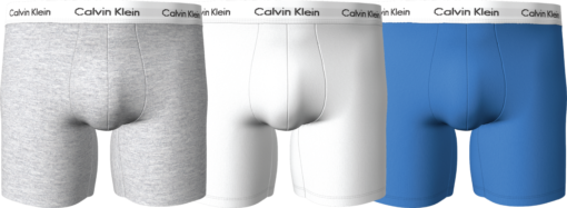Calvin Klein BOXER BRIEF 3PK - GRY HTHR, WHT, PALACE BLUE W/ WH WB
