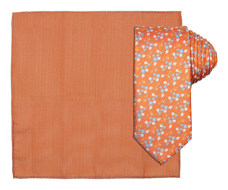 X-Plizit Konfirmant Slips - Orange med Blomster