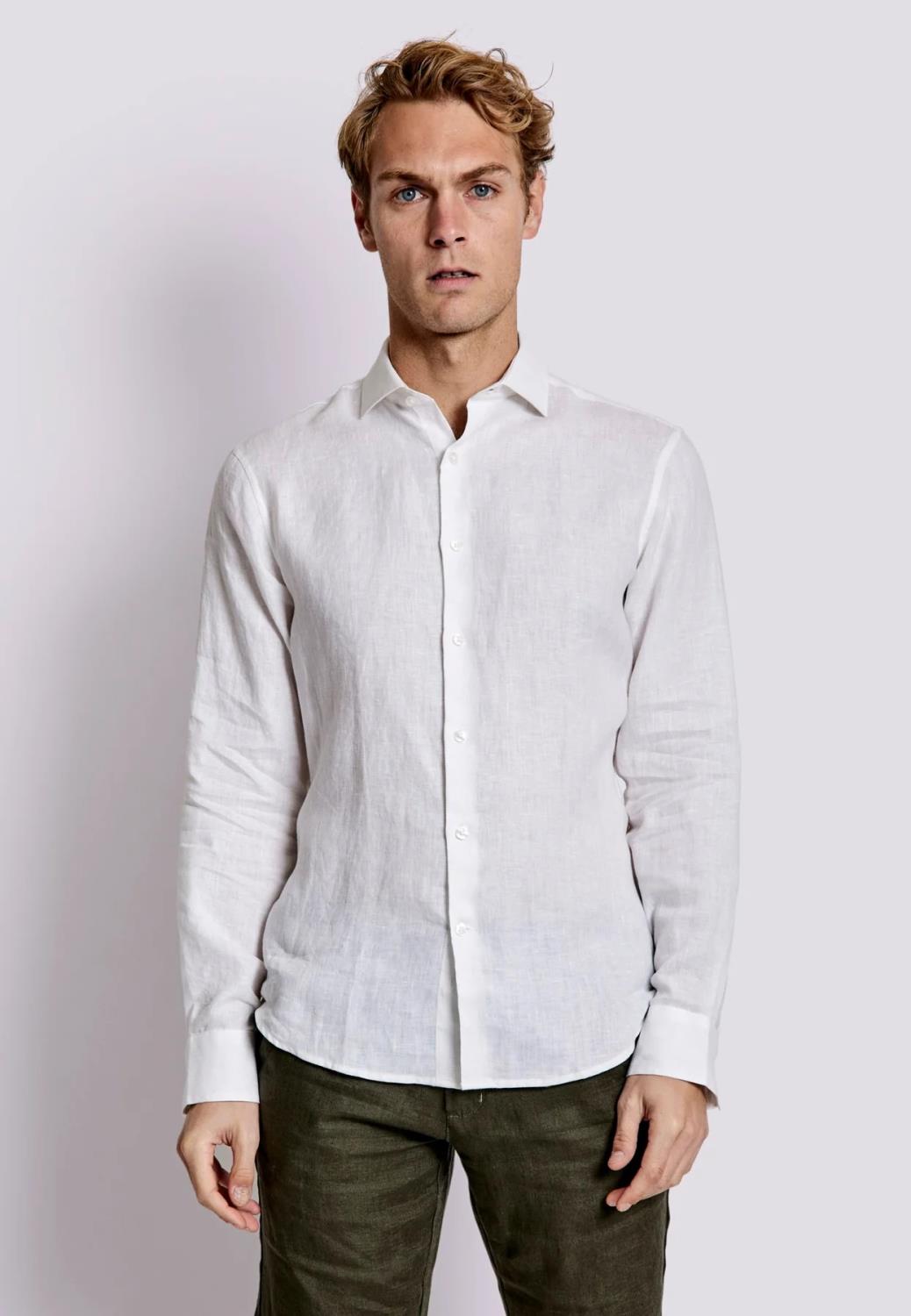 Bruun & Stengade Bilbao Linskjorte - White