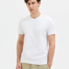 Selected SLHAEL SS V-Neck T-shirt - Bright White