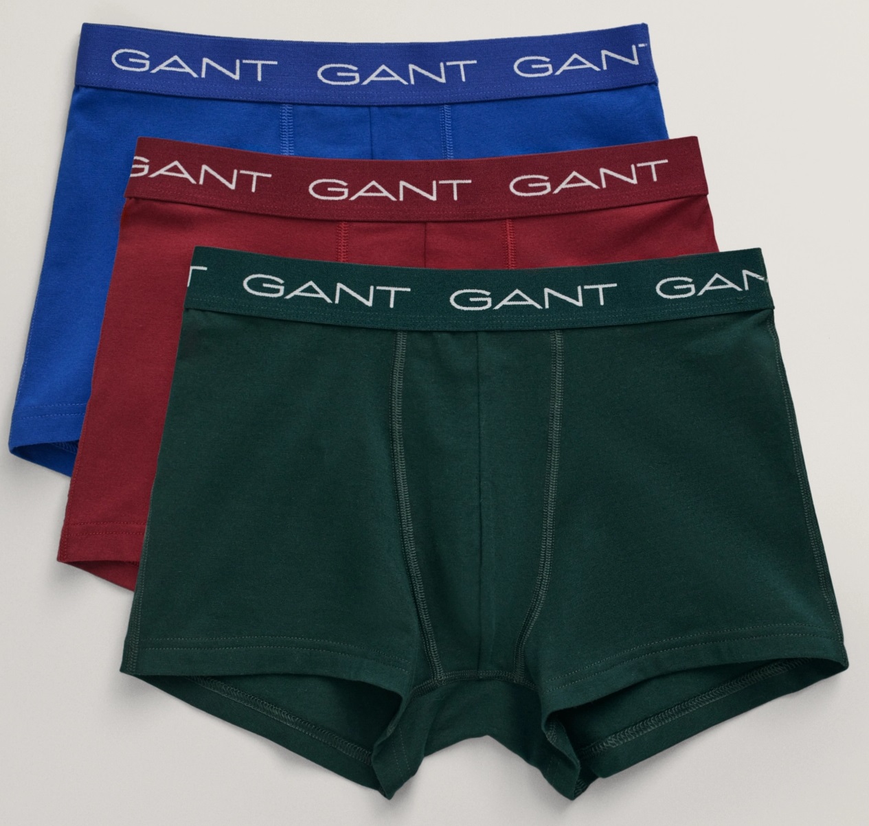 Gant TRUNK 3-PACK - TARTAN GREEN