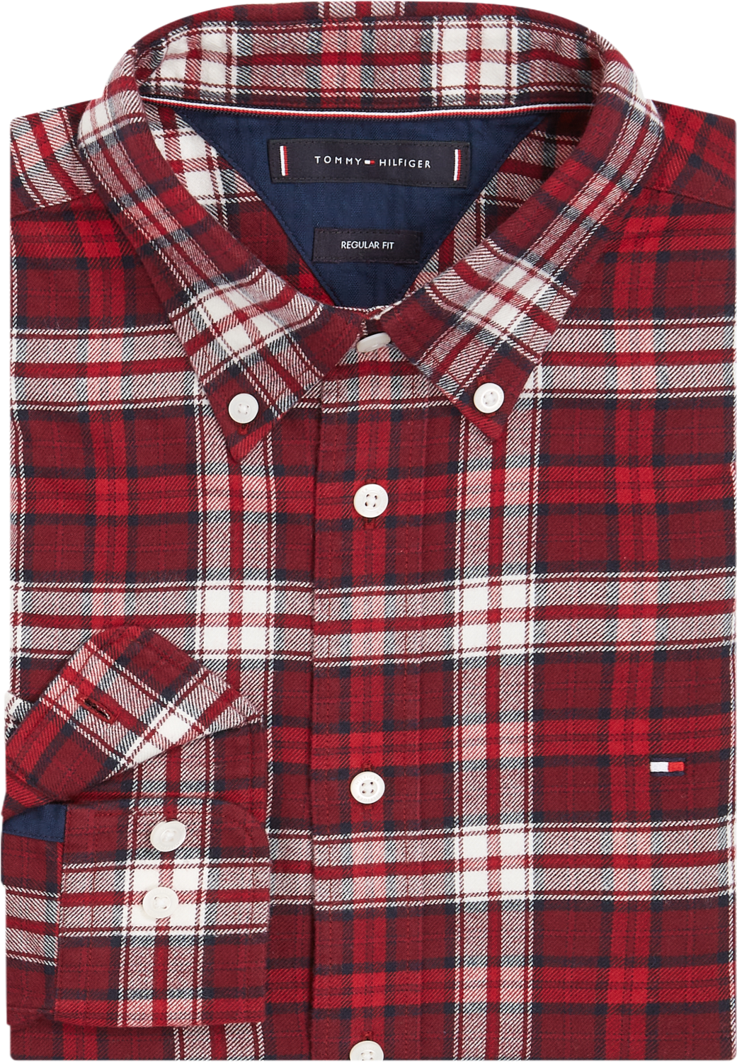 Tommy Hilfiger - BRUSHED TOMMY TARTAN SMALL SHIRT - Rouge / Multi