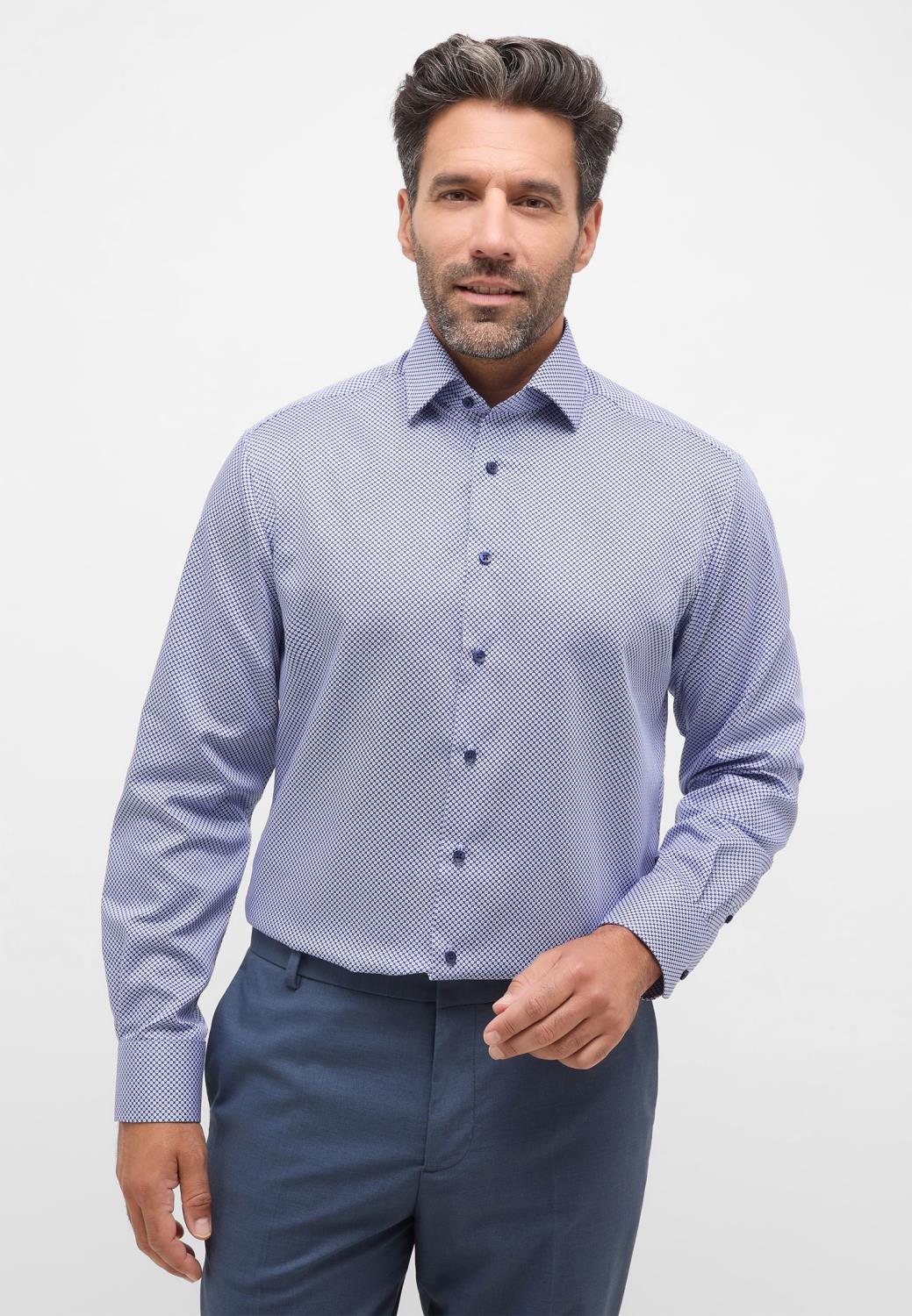 Eterna Mønstrete Skjorte - Blå