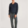 Calida MEN Pyjamas - Blå/Grønn/Rød Rutete