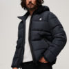 Superdry Hooded Sports Puffer Jacket - Eclipse Navy