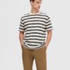 Selected Relax Solo Stripe T-shirt - Sky Captain Egret