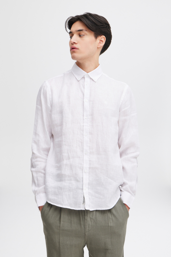 Casual Friday Anton BD Linen Shirt - Briht White