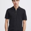 Casual Friday Karl Knit Polo T-shirt with Halfzip - Dark Navy