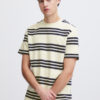 Casual Friday Thor Structured striped T-shirt - White Asparagus