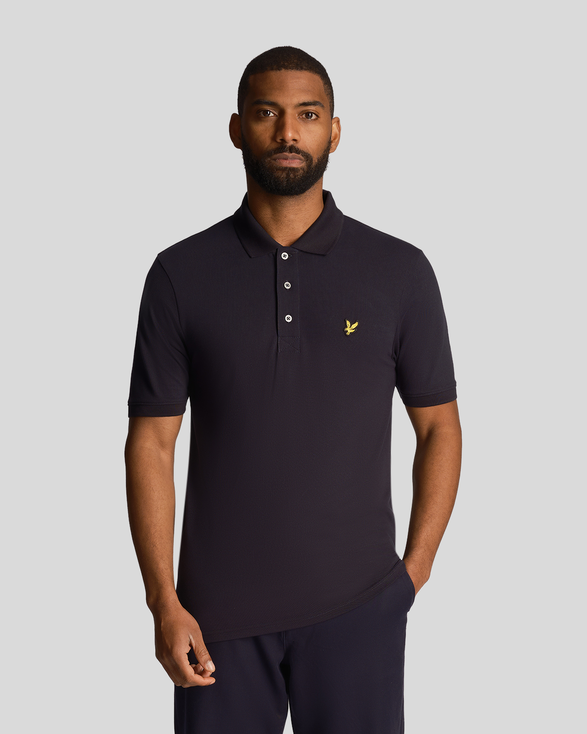 LYLE&SCOTT Plain Polo Shirt - Dark Navy