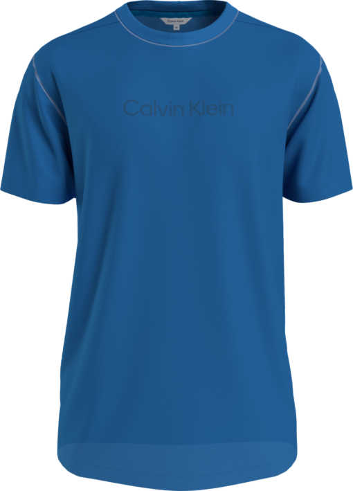 CALVIN KLEIN Crew Neck Logo Tee - Ocean Blue