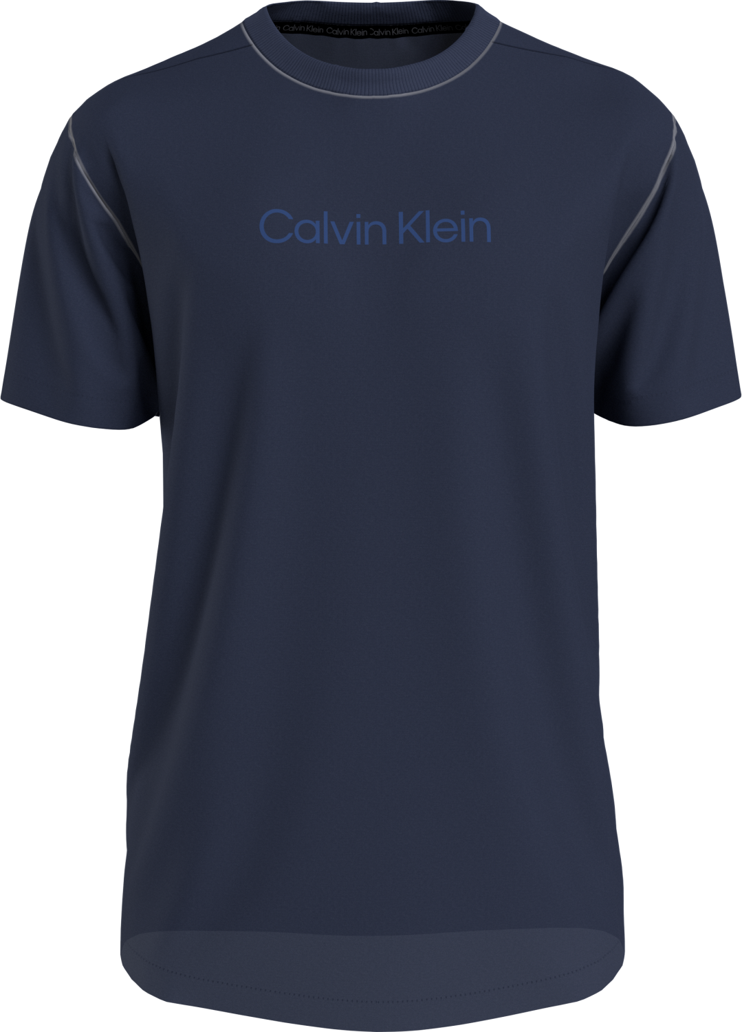 CALVIN KLEIN Crew Neck Logo Tee - Signature Navy