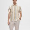 SELECTED SLHRelaxNew-Linen Shirt SS Resort - Egret/Printed
