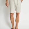 BRUUN & STENGADE BS Buris Regular Fit Shorts - Beige/White