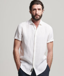 Superdry Studios Casual Linen S/S Shirt - Optic White