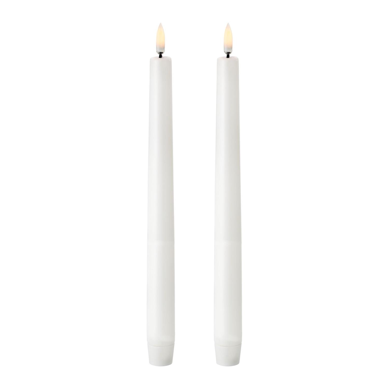 LED Taper Candle | 2pack | Nordic White | Ø2,3 x 25 cm