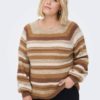 carAbby stripete strikket genser