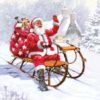 Kaffe servietter Santa on sledge