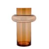 Vase Tube 40 cm Amber Glass