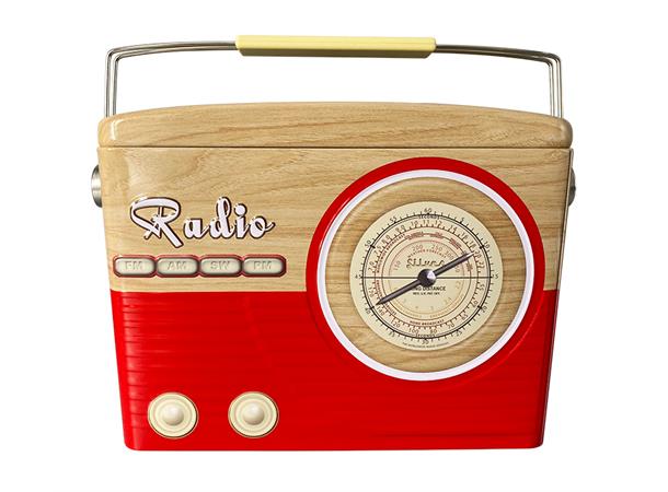 Metallboks Radio Rød/brun