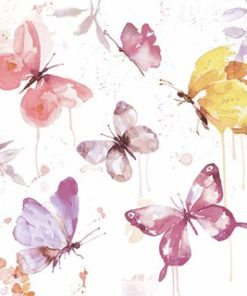 Lunsj servietter Butterfly Collection Rose