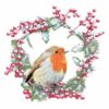 Lunsj Servietter Robin In Wreath