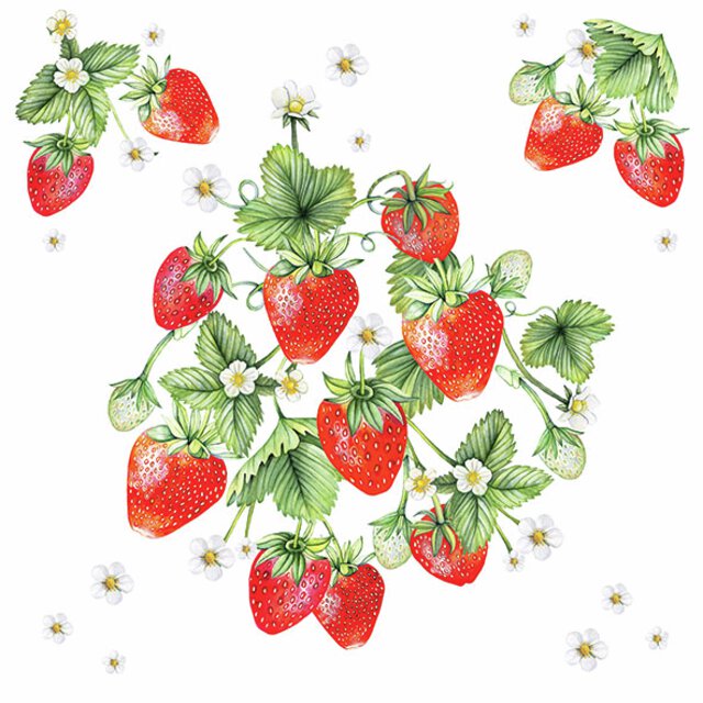 Kaffe servietter Bunch of strawberries
