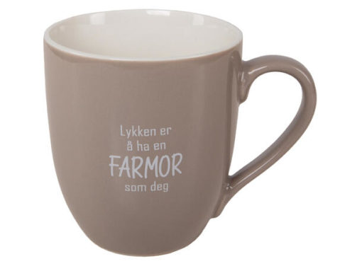 Krus Lykken... Farmor, Beige