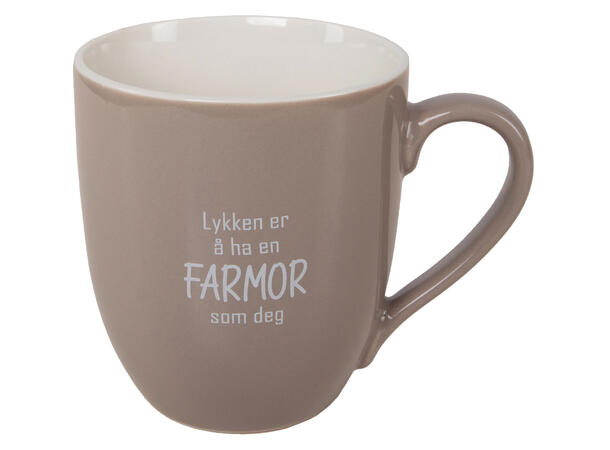 Krus Lykken... Farmor, Beige