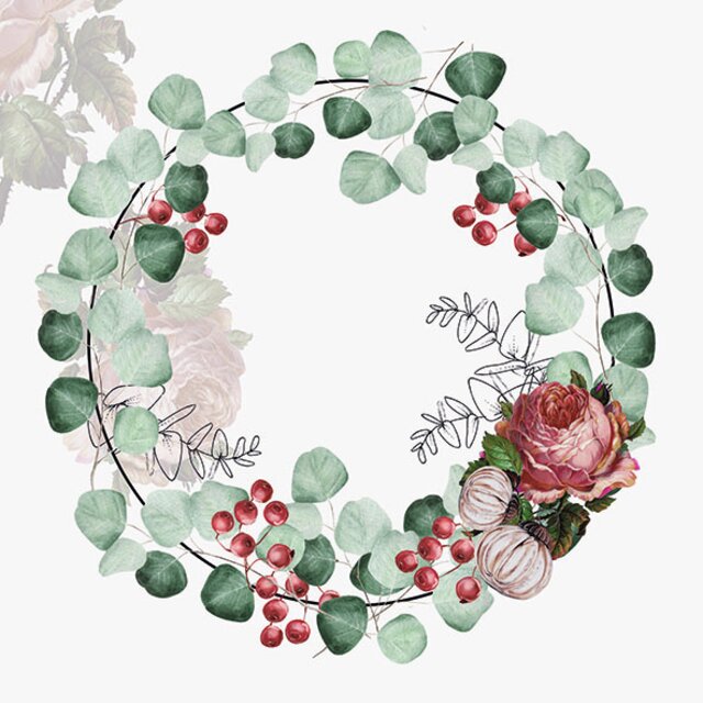 Lunsj servietter Wreath of Eucalyptus grey