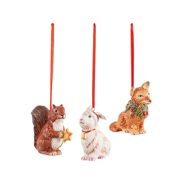 Ornaments Forest animals 3 stk