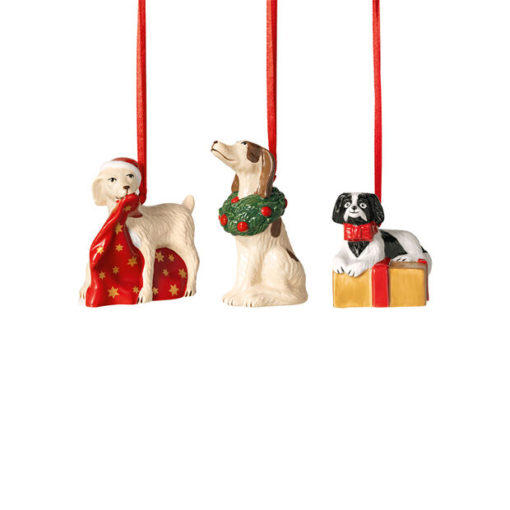 Ornaments dogs 3 stk