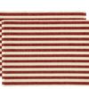 Spisebrikke Statement stripe red, 2-pk