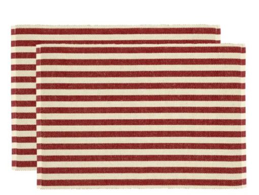 Spisebrikke Statement stripe red, 2-pk