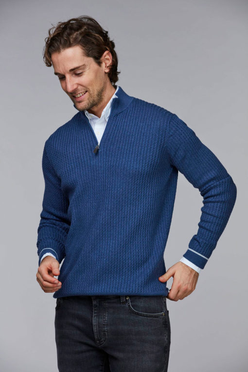 Hansen & Jacob Half Zip Mini Cable Knit