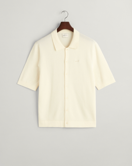 Gant Textured Cotton Ss Shirt