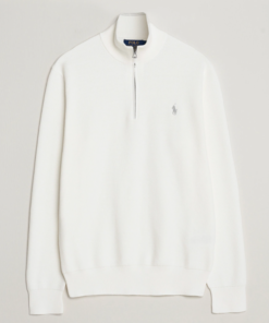 Polo Ralph Lauren Long Sleeve Pullover Half Zip White