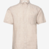 Gant Reg Linen Ss Shirt Dry Sand