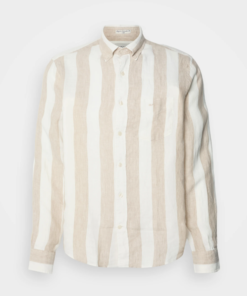 Gant Reg Bold Stripe Linen Shirt Concrete Beige