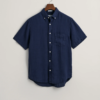 Gant Reg Gmnt Dyed Linen Ss Shirt Marine